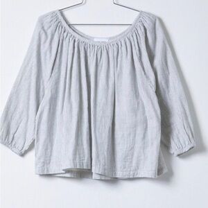 Atelier Delphine Afton top- Stripe gauze Large